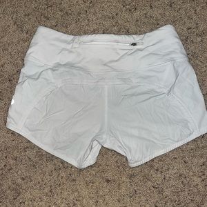 Lululemon Speed Up White Shorts (no liner)
